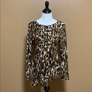 Cheetah Print Asymmetrical Top